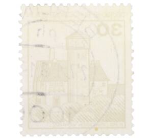 Почтовая марка 30 пфеннигов 1977 года Западная Германия (ФРГ) «Крепости и замки — Замок Людвигштейн»