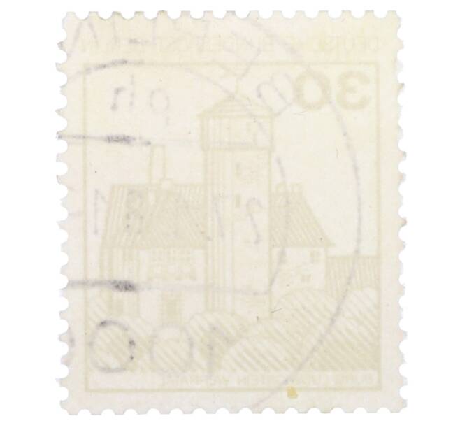 Почтовая марка 30 пфеннигов 1977 года Западная Германия (ФРГ) «Крепости и замки — Замок Людвигштейн» (Артикул: T11-35567) — Фото №2