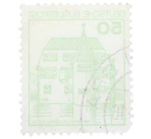 Почтовая марка 50 пфеннигов 1980 года Западная Германия (ФРГ) «Крепости и замки — Замок Инцлинген»