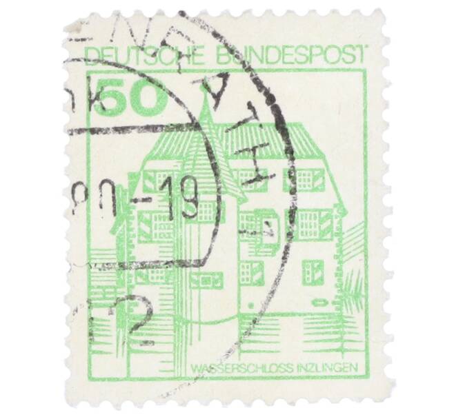 Почтовая марка 50 пфеннигов 1980 года Западная Германия (ФРГ) «Крепости и замки — Замок Инцлинген» (Артикул: T11-35569) — Фото №1