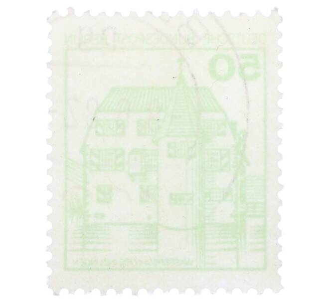 Почтовая марка 50 пфеннигов 1980 года Западная Германия (ФРГ) «Крепости и замки — Замок Инцлинген» (Артикул: T11-35570) — Фото №2