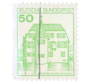 Почтовая марка 50 пфеннигов 1980 года Западная Германия (ФРГ) «Крепости и замки — Замок Инцлинген»