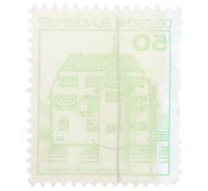 Почтовая марка 50 пфеннигов 1980 года Западная Германия (ФРГ) «Крепости и замки — Замок Инцлинген»