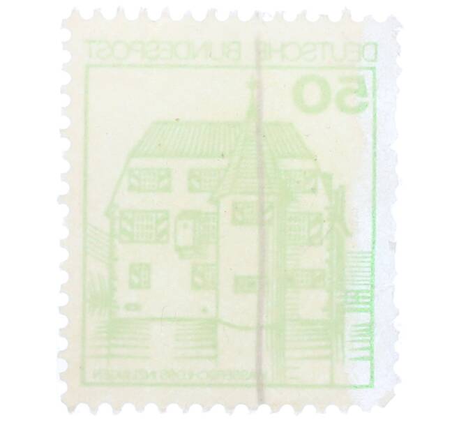 Почтовая марка 50 пфеннигов 1980 года Западная Германия (ФРГ) «Крепости и замки — Замок Инцлинген» (Артикул: T11-35572) — Фото №2