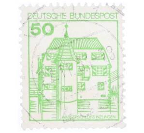 Почтовая марка 50 пфеннигов 1980 года Западная Германия (ФРГ) «Крепости и замки — Замок Инцлинген»