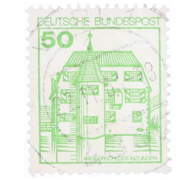 Почтовая марка 50 пфеннигов 1980 года Западная Германия (ФРГ) «Крепости и замки — Замок Инцлинген» (Артикул: T11-35574) — Фото №1