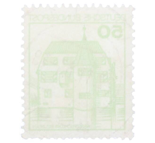 Почтовая марка 50 пфеннигов 1980 года Западная Германия (ФРГ) «Крепости и замки — Замок Инцлинген» (Артикул: T11-35574) — Фото №2