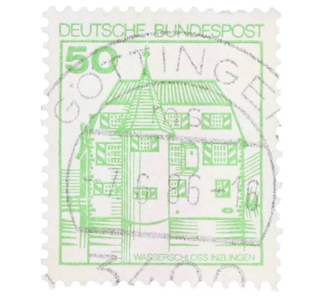 Почтовая марка 50 пфеннигов 1980 года Западная Германия (ФРГ) «Крепости и замки — Замок Инцлинген» (Артикул: T11-35575) — Фото №1