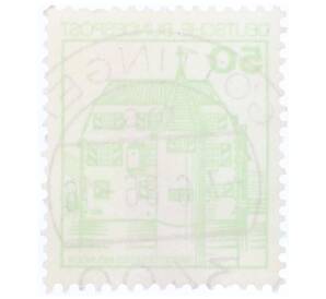 Почтовая марка 50 пфеннигов 1980 года Западная Германия (ФРГ) «Крепости и замки — Замок Инцлинген»