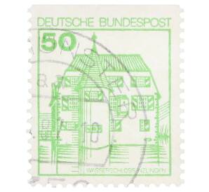 Почтовая марка 50 пфеннигов 1980 года Западная Германия (ФРГ) «Крепости и замки — Замок Инцлинген»