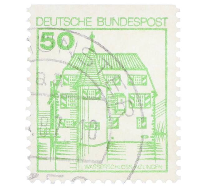 Почтовая марка 50 пфеннигов 1980 года Западная Германия (ФРГ) «Крепости и замки — Замок Инцлинген» (Артикул: T11-35576) — Фото №1