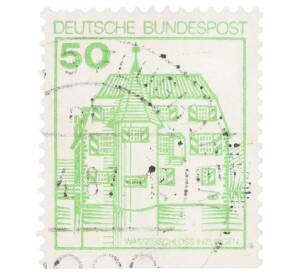 Почтовая марка 50 пфеннигов 1980 года Западная Германия (ФРГ) «Крепости и замки — Замок Инцлинген»