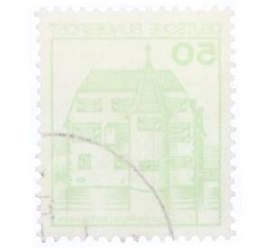 Почтовая марка 50 пфеннигов 1980 года Западная Германия (ФРГ) «Крепости и замки — Замок Инцлинген»