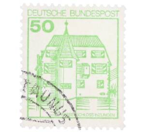 Почтовая марка 50 пфеннигов 1980 года Западная Германия (ФРГ) «Крепости и замки — Замок Инцлинген»