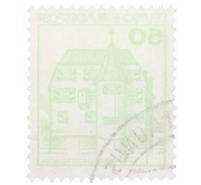 Почтовая марка 50 пфеннигов 1980 года Западная Германия (ФРГ) «Крепости и замки — Замок Инцлинген» (Артикул: T11-35579) — Фото №2