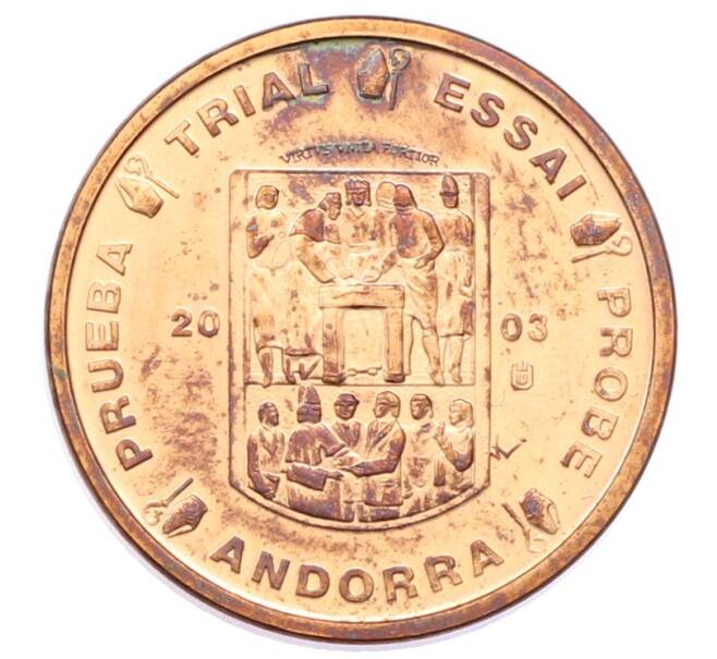 1 евроцент 2003 года Андорра (Unusual) (Артикул: T11-35610) — Фото №1