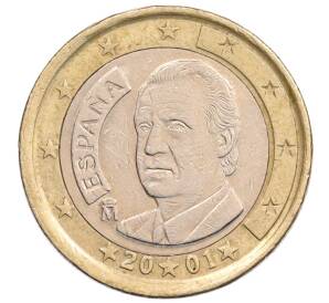1 евро 2001 года Испания — Фото №1