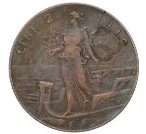 2 чентезимо 1915 года Италия — Фото №1