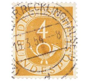 Почтовая марка 4 пфеннига 1951 года Западная Германия (ФРГ) — Фото №1