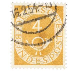 Почтовая марка 4 пфеннига 1951 года Западная Германия (ФРГ) — Фото №1