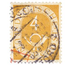 Почтовая марка 4 пфеннига 1951 года Западная Германия (ФРГ) — Фото №1