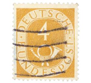 Почтовая марка 4 пфеннига 1951 года Западная Германия (ФРГ) — Фото №1