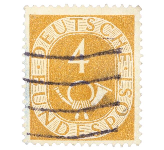 Почтовая марка 4 пфеннига 1951 года Западная Германия (ФРГ) (Артикул: T11-35661) — Фото №1