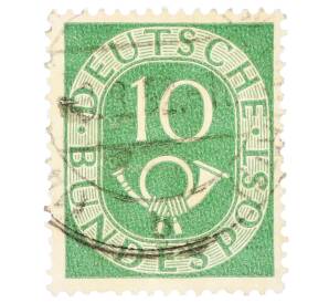 Почтовая марка 10 пфеннигов 1951 года Западная Германия (ФРГ) — Фото №1