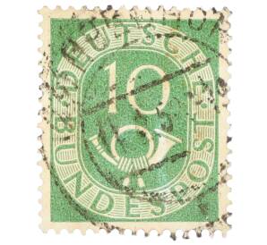 Почтовая марка 10 пфеннигов 1951 года Западная Германия (ФРГ) — Фото №1