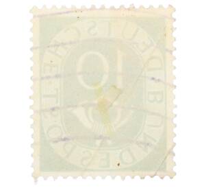 Почтовая марка 10 пфеннигов 1951 года Западная Германия (ФРГ) — Фото №2