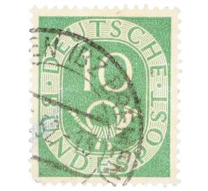 Почтовая марка 10 пфеннигов 1951 года Западная Германия (ФРГ) — Фото №1