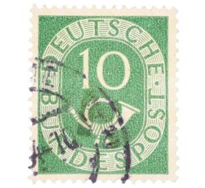 Почтовая марка 10 пфеннигов 1951 года Западная Германия (ФРГ) — Фото №1