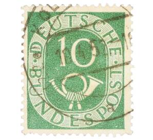 Почтовая марка 10 пфеннигов 1951 года Западная Германия (ФРГ) — Фото №1