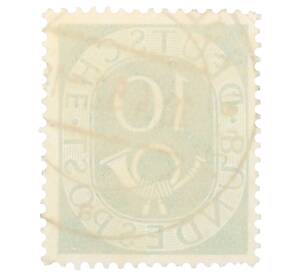 Почтовая марка 10 пфеннигов 1951 года Западная Германия (ФРГ) — Фото №2