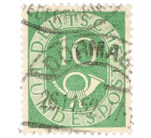 Почтовая марка 10 пфеннигов 1951 года Западная Германия (ФРГ) — Фото №1