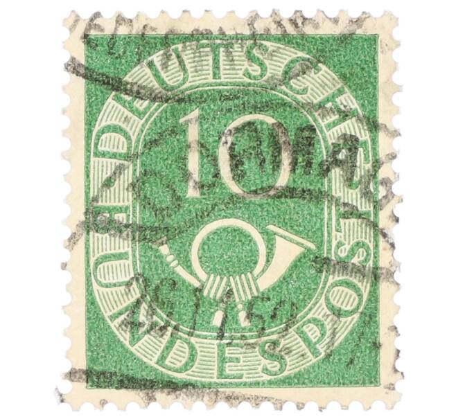 Почтовая марка 10 пфеннигов 1951 года Западная Германия (ФРГ) (Артикул: T11-35679) — Фото №1