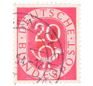 Почтовая марка 20 пфеннигов 1951 года Западная Германия (ФРГ) — Фото №1