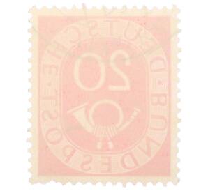 Почтовая марка 20 пфеннигов 1951 года Западная Германия (ФРГ) — Фото №2