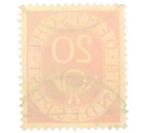Почтовая марка 20 пфеннигов 1951 года Западная Германия (ФРГ) — Фото №2