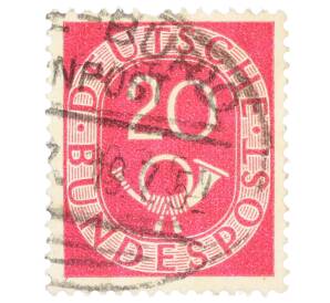 Почтовая марка 20 пфеннигов 1951 года Западная Германия (ФРГ)