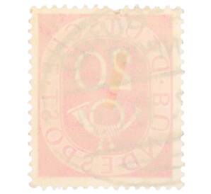 Почтовая марка 20 пфеннигов 1951 года Западная Германия (ФРГ)