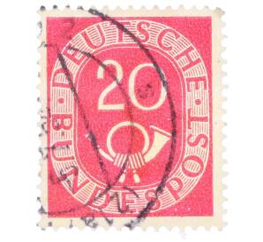 Почтовая марка 20 пфеннигов 1951 года Западная Германия (ФРГ)