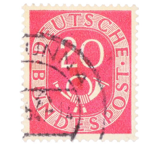 Почтовая марка 20 пфеннигов 1951 года Западная Германия (ФРГ) (Артикул: T11-35688) — Фото №1