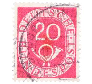 Почтовая марка 20 пфеннигов 1951 года Западная Германия (ФРГ) — Фото №1