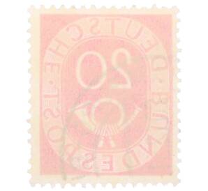 Почтовая марка 20 пфеннигов 1951 года Западная Германия (ФРГ) — Фото №2