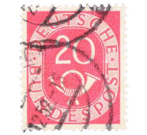 Почтовая марка 20 пфеннигов 1951 года Западная Германия (ФРГ) — Фото №1