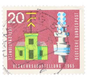 Почтовая марка 20 пфеннигов 1965 года Западная Германия (ФРГ) «Международная транспортная выставка в Мюнхене» — Фото №1