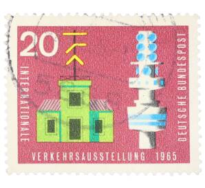 Почтовая марка 20 пфеннигов 1965 года Западная Германия (ФРГ) «Международная транспортная выставка в Мюнхене» — Фото №1