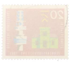 Почтовая марка 20 пфеннигов 1965 года Западная Германия (ФРГ) «Международная транспортная выставка в Мюнхене» — Фото №2