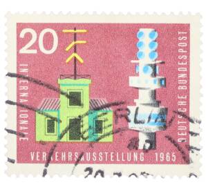 Почтовая марка 20 пфеннигов 1965 года Западная Германия (ФРГ) «Международная транспортная выставка в Мюнхене» — Фото №1